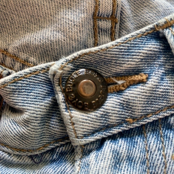 Vintage 90s Bugle Boy Denim Jean Shorts Light Washed Blue WOMENS 29 - Picture 3 of 8